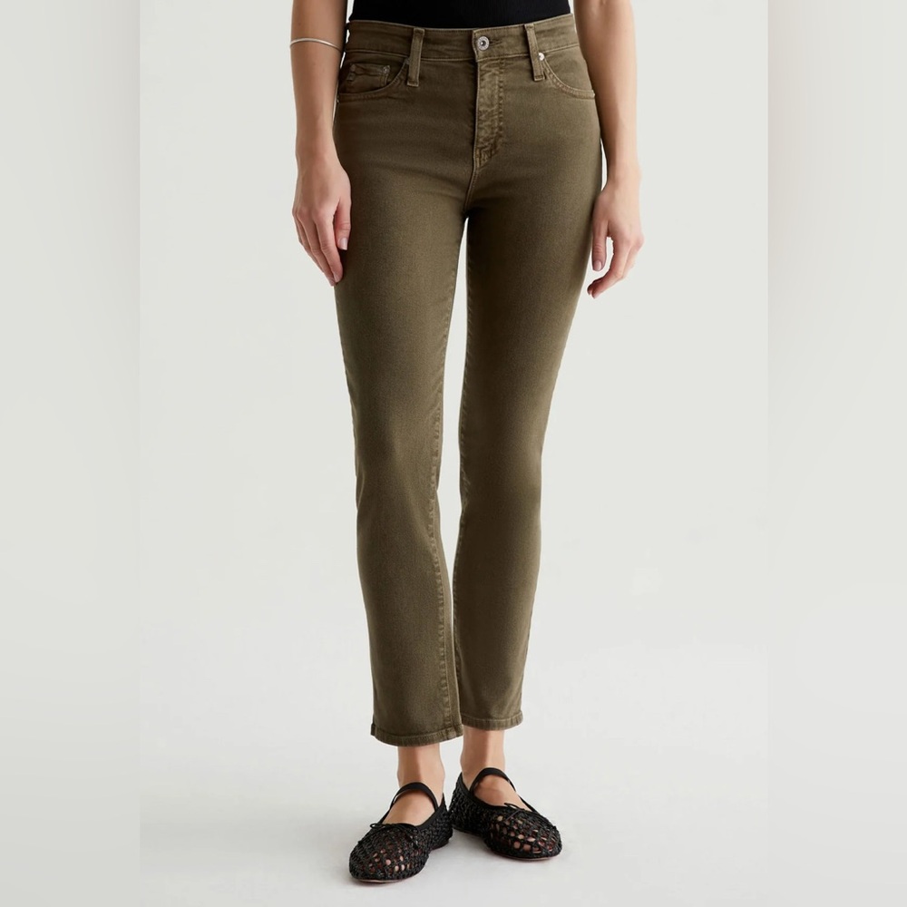 Adriano Goldschmied AG Jeans Olive Green Women’s Mari Cropped Jeans sz 28